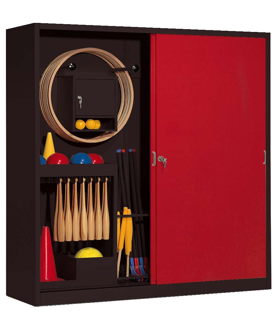 C+P Sportgeräteschrank mit Vollblech-Schiebetüren (Typ 5), HxBxT 195x190x60 cm, Rubinrot (RAL 3003), Anthrazit (RAL 7021), Einzelschließung Unkategorisiert online kaufen C+P Sportgeräteschrank mit Vollblech-Schiebetüren (Typ 5), HxBxT 195x190x60 cm, Rubinrot (RAL 3003), Anthrazit (RAL 7021), Einzelschließung Unkategorisiert online kaufen
