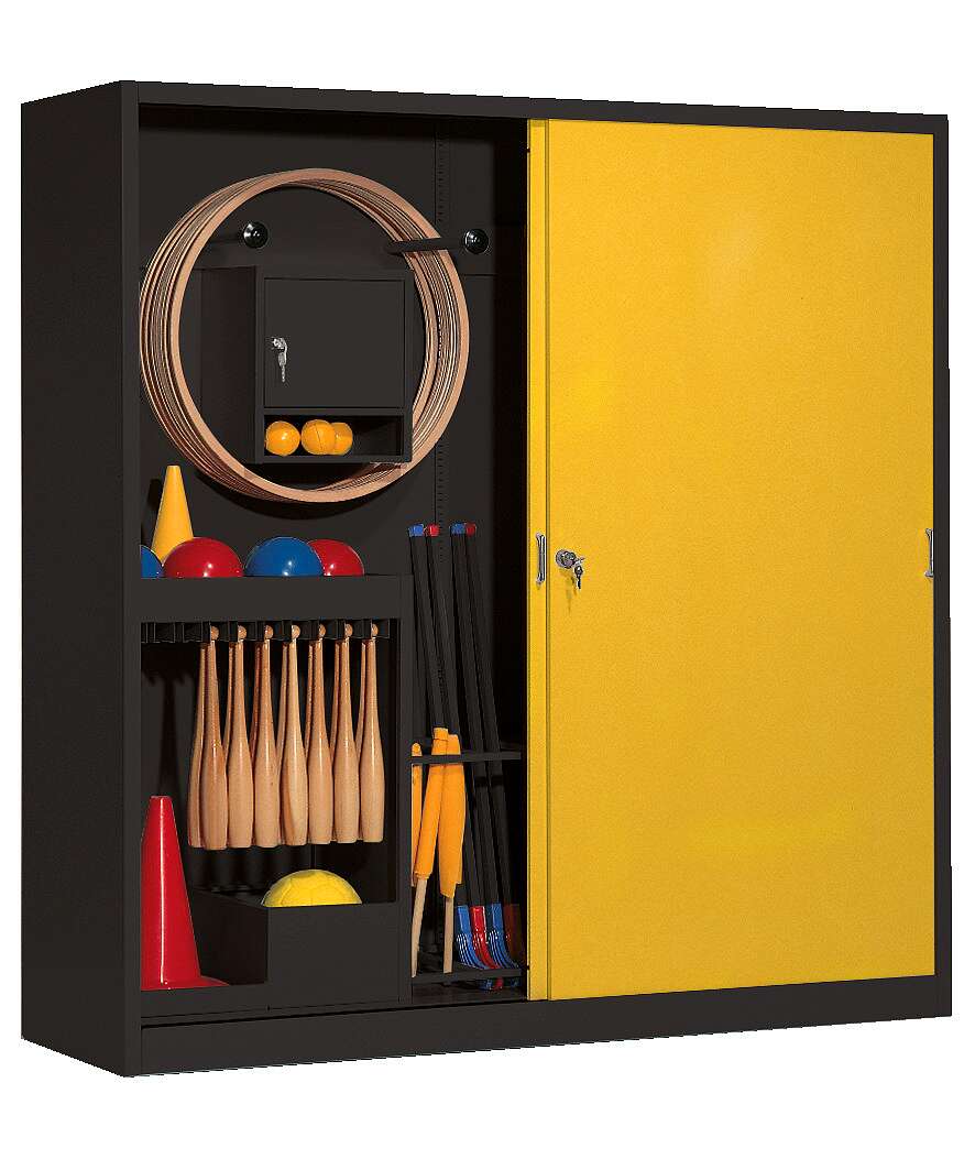 C+P Sportgeräteschrank mit Vollblech-Schiebetüren (Typ 5), HxBxT 195x190x60 cm, Verkehrsgelb (RAL 1023), Anthrazit (RAL 7021), Gleichschließung Unkategorisiert online kaufen C+P Sportgeräteschrank mit Vollblech-Schiebetüren (Typ 5), HxBxT 195x190x60 cm, Verkehrsgelb (RAL 1023), Anthrazit (RAL 7021), Gleichschließung Unkategorisiert online kaufen