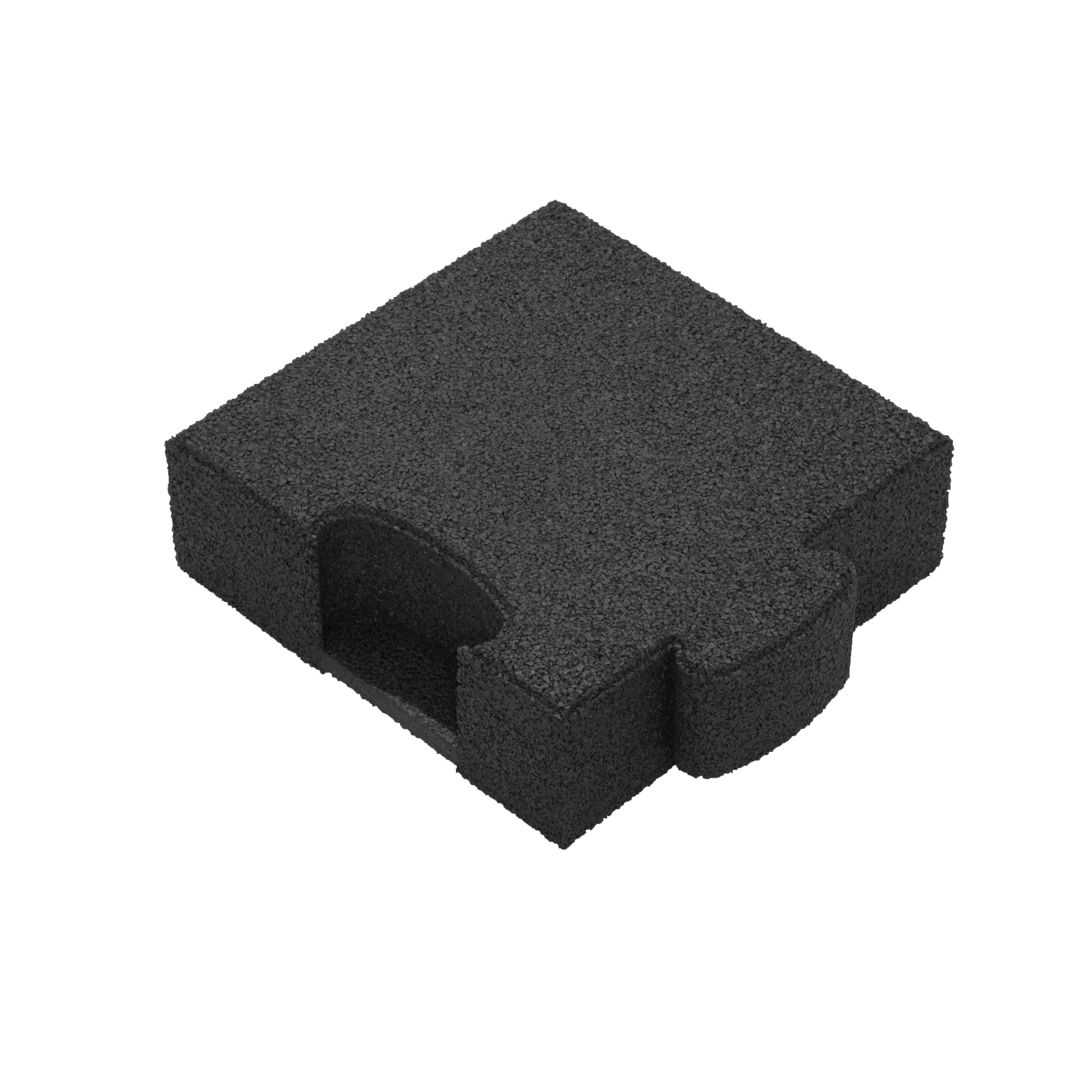Gum-Tech Eckstück "Gerade" für Fallschutzplatten, 25x25 cm, Schwarz, 8 cm Unkategorisiert online kaufen