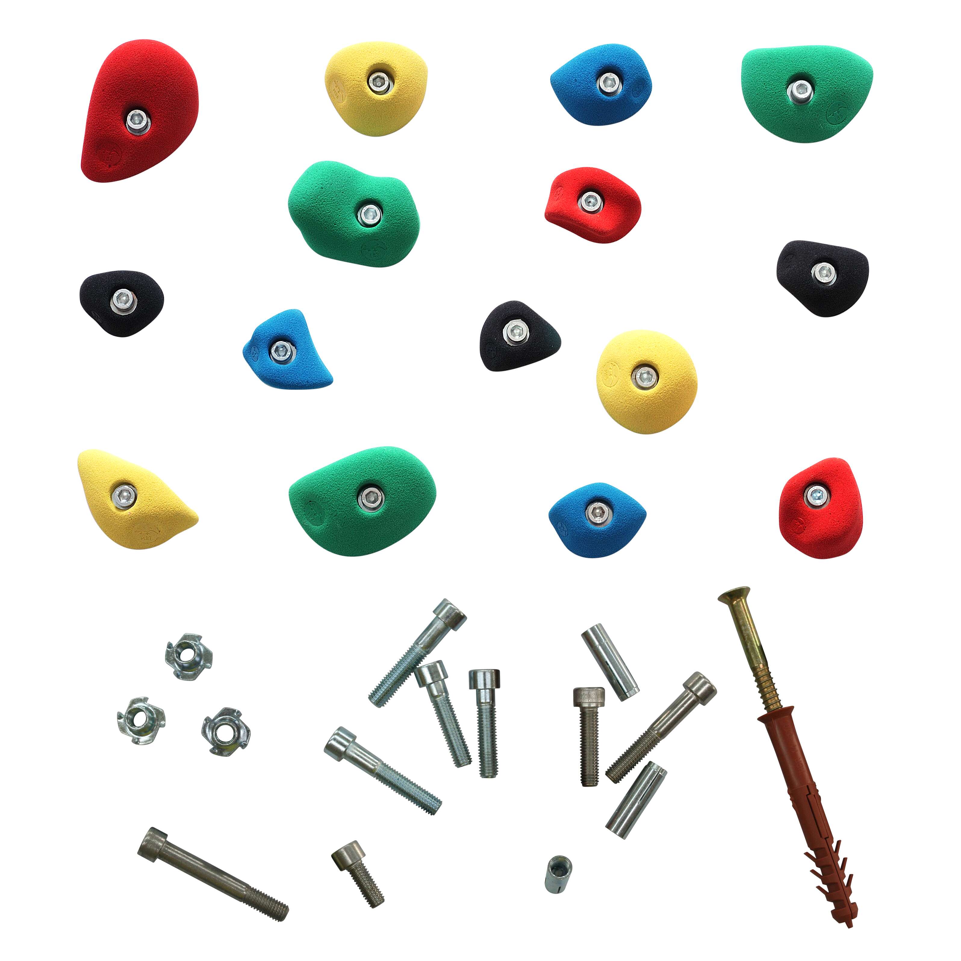 "Klettergriff-Set ""Mittel"", Mit Befestigungsmaterial für Holzwand, Set B" Unkategorisiert online kaufen