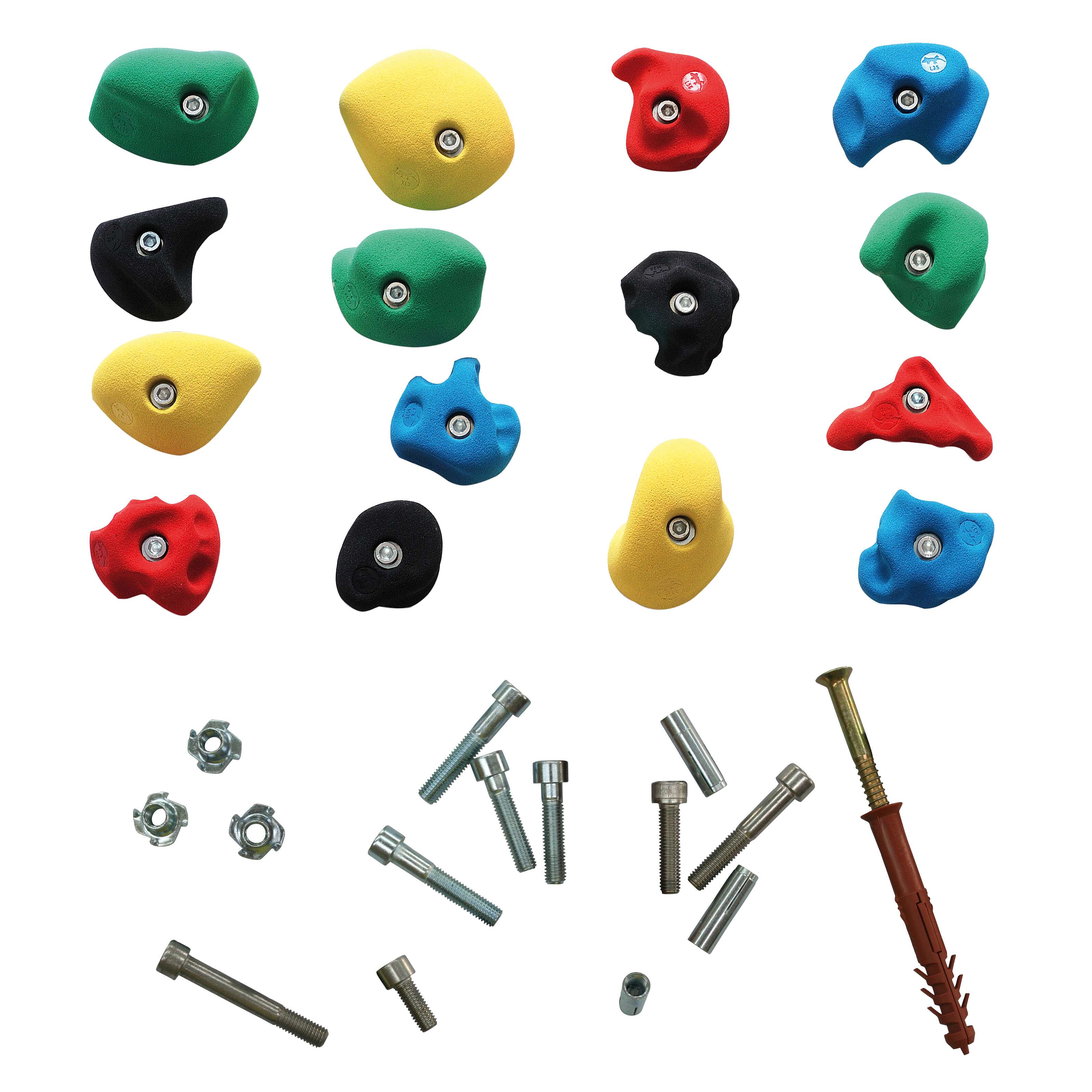 OnTop Klettergriff-Set "Leicht", Mit Befestigungsmaterial für Indoor-Kletterwand, Set A Unkategorisiert online kaufen OnTop Klettergriff-Set "Leicht", Mit Befestigungsmaterial für Indoor-Kletterwand, Set A Unkategorisiert online kaufen