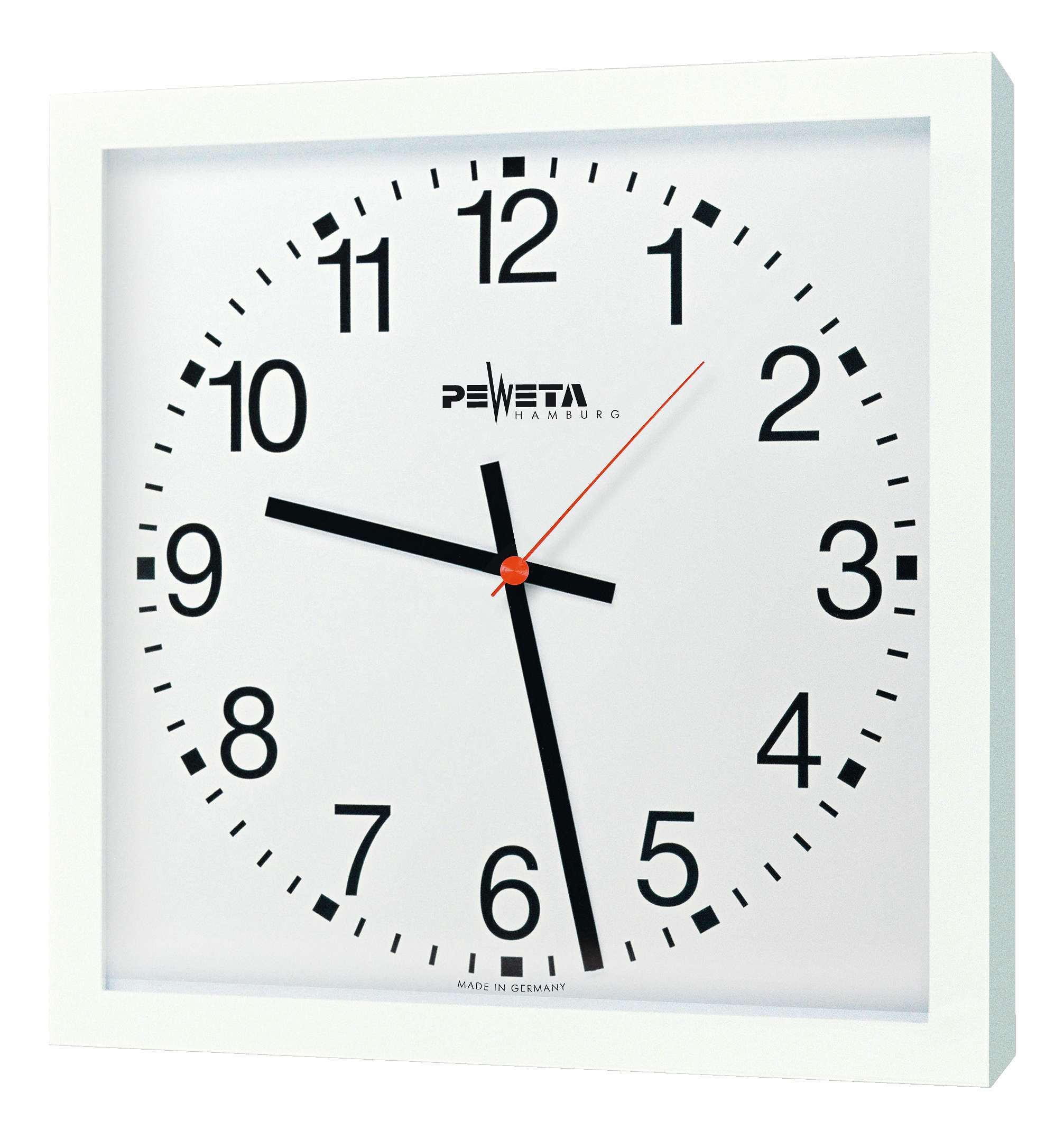 Peweta Funk-Wanduhr "40x40", Ballwurfsicher, Netzbetrieb, Zifferblatt arabische Zahlen Unkategorisiert online kaufen