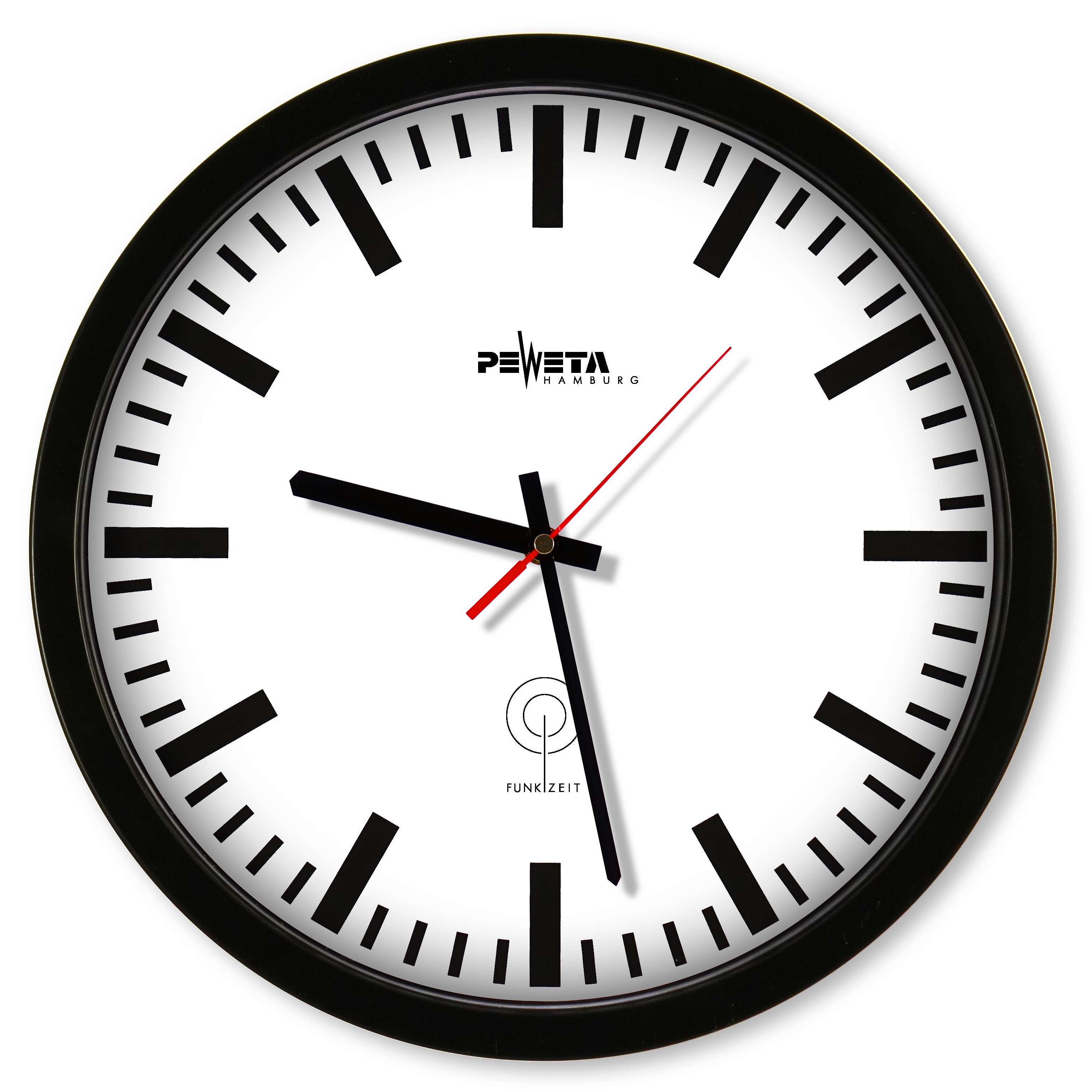 Peweta Funk-Wanduhr "ø 35 cm", Batteriebetrieb, Schwarz, Zifferblatt DIN-Balken Unkategorisiert online kaufen Peweta Funk-Wanduhr "ø 35 cm", Batteriebetrieb, Schwarz, Zifferblatt DIN-Balken Unkategorisiert online kaufen