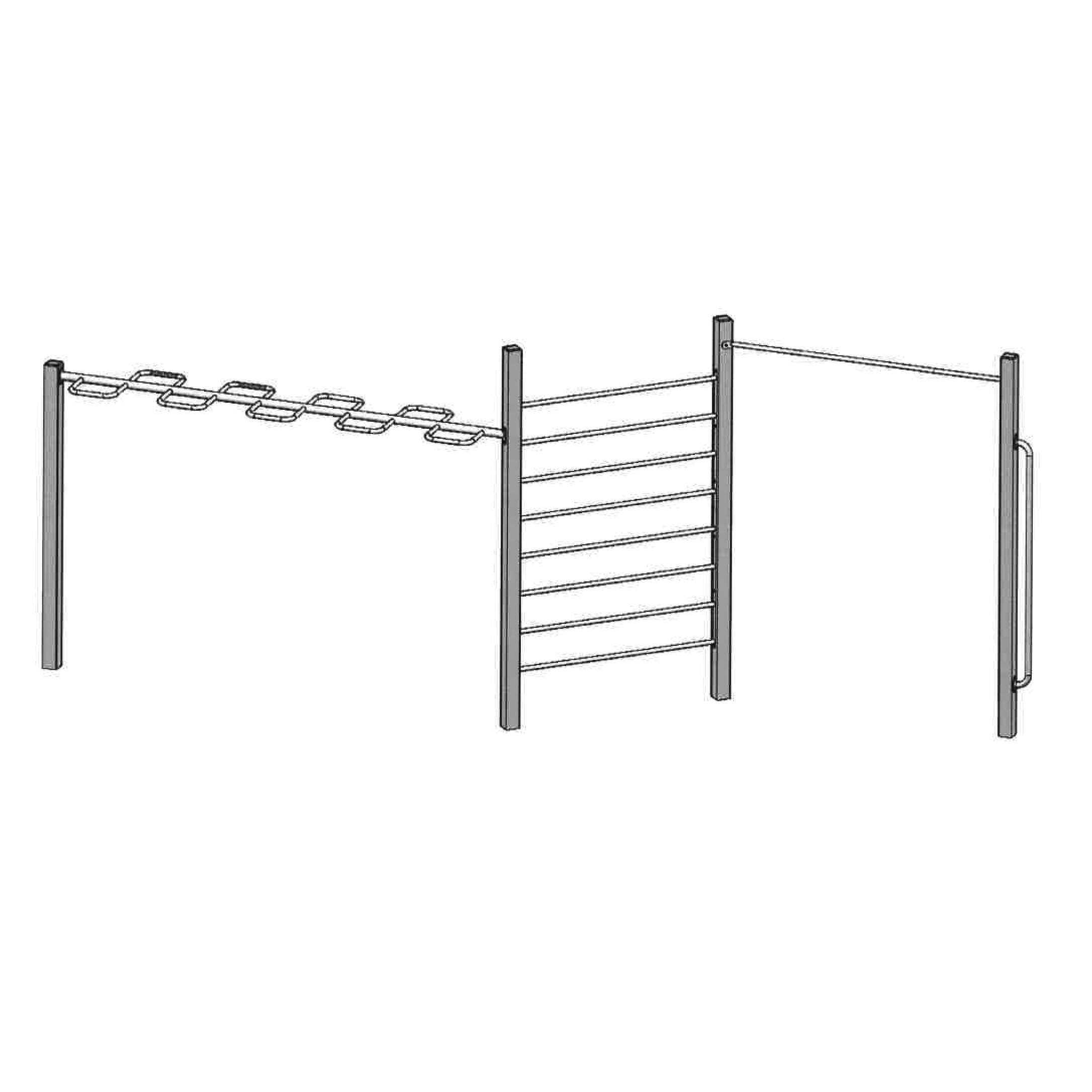 Playparc Calisthenics-Anlage 4FCIRCLE "Freestyle-Bar mit Addons" Unkategorisiert online kaufen