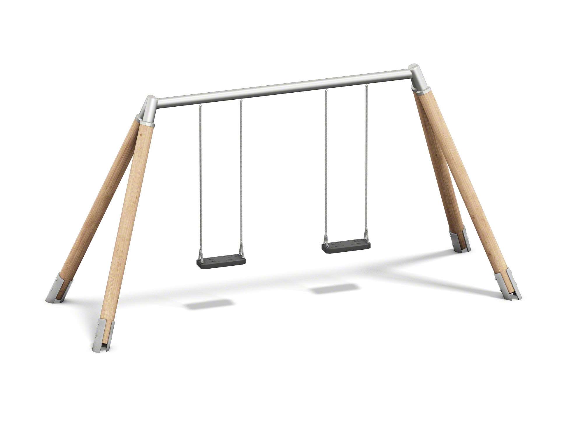 Playparc Doppelschaukel "Holz/Metall", Aufhängehöhe 245 cm Unkategorisiert online kaufen
