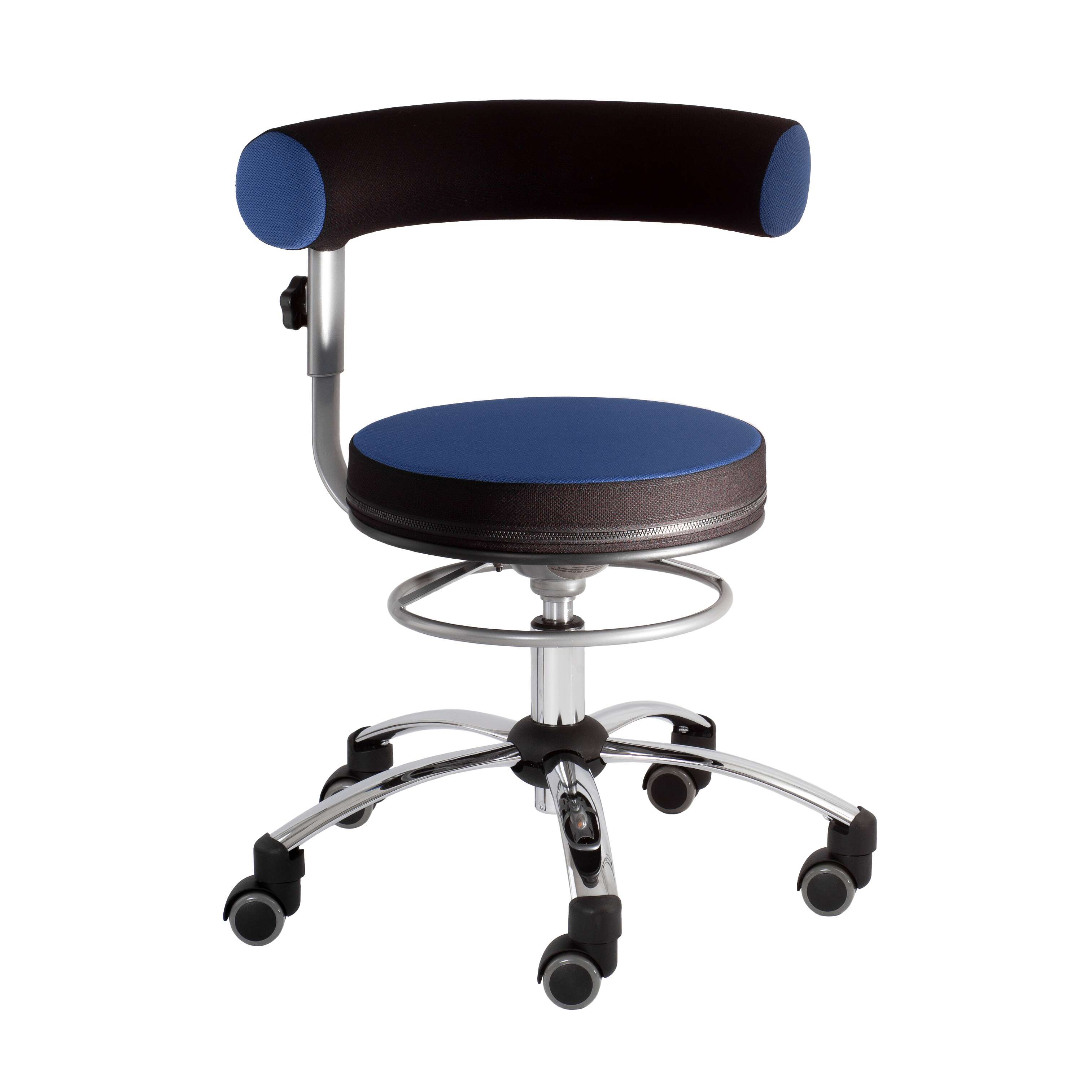 Sanus Gesundheitsstuhl Drehstuhl, Blau-Schwarz, Stoffbezug, Höhenverstellbar 52–72 cm Unkategorisiert online kaufen