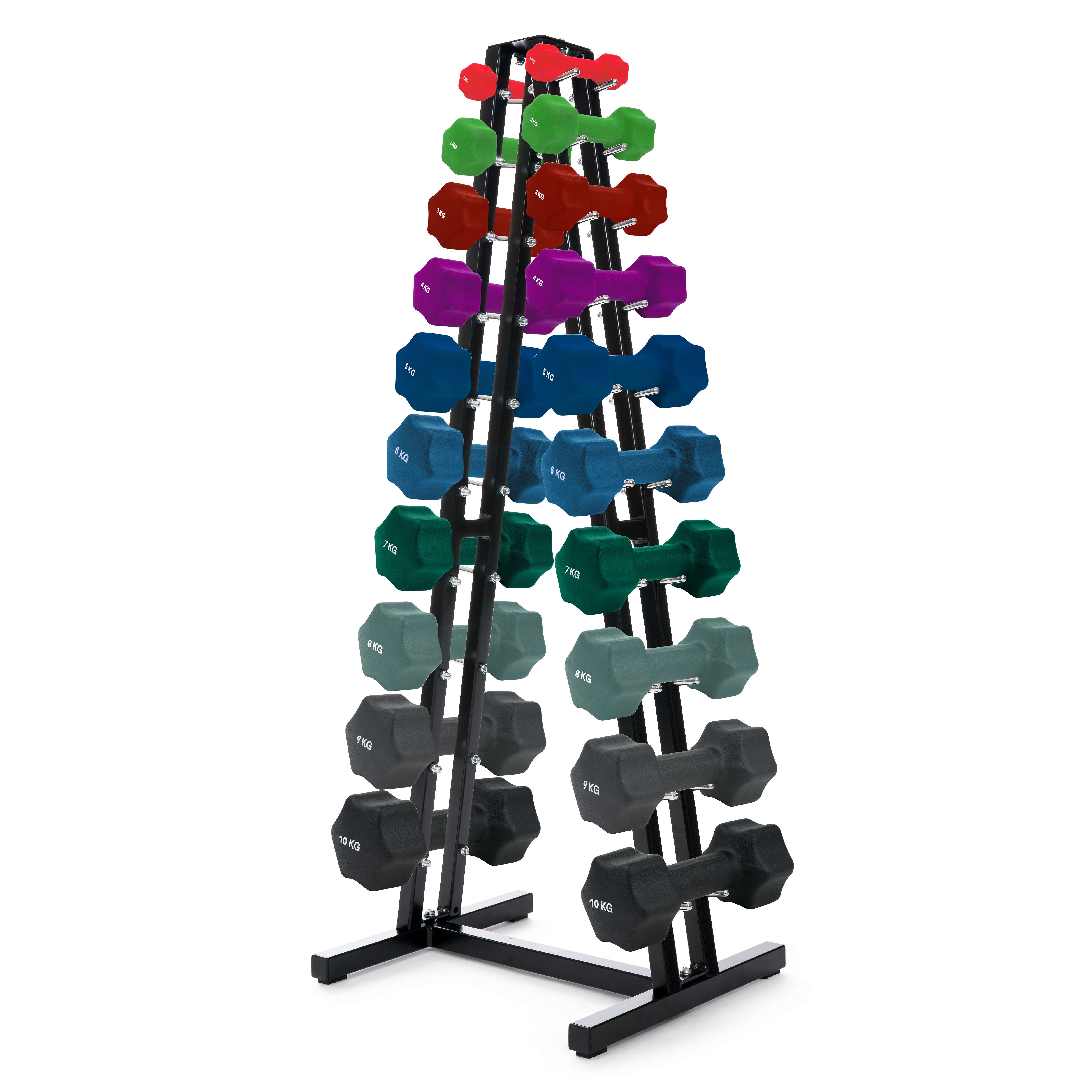 Sport-Thieme Fausthantel-Set "Neopren", 1–10 kg, mit Ablageständer Unkategorisiert online kaufen