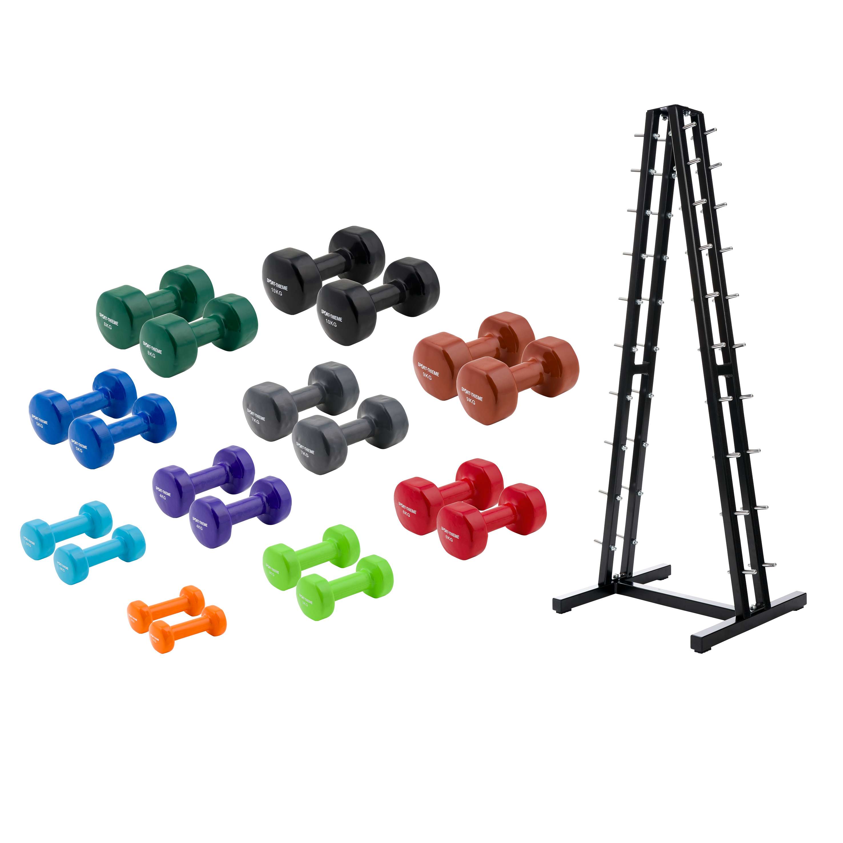 "Sport-Thieme Fausthantel-Set ""Vinyl"", 1–10 kg, mit Ablageständer" Unkategorisiert online kaufen