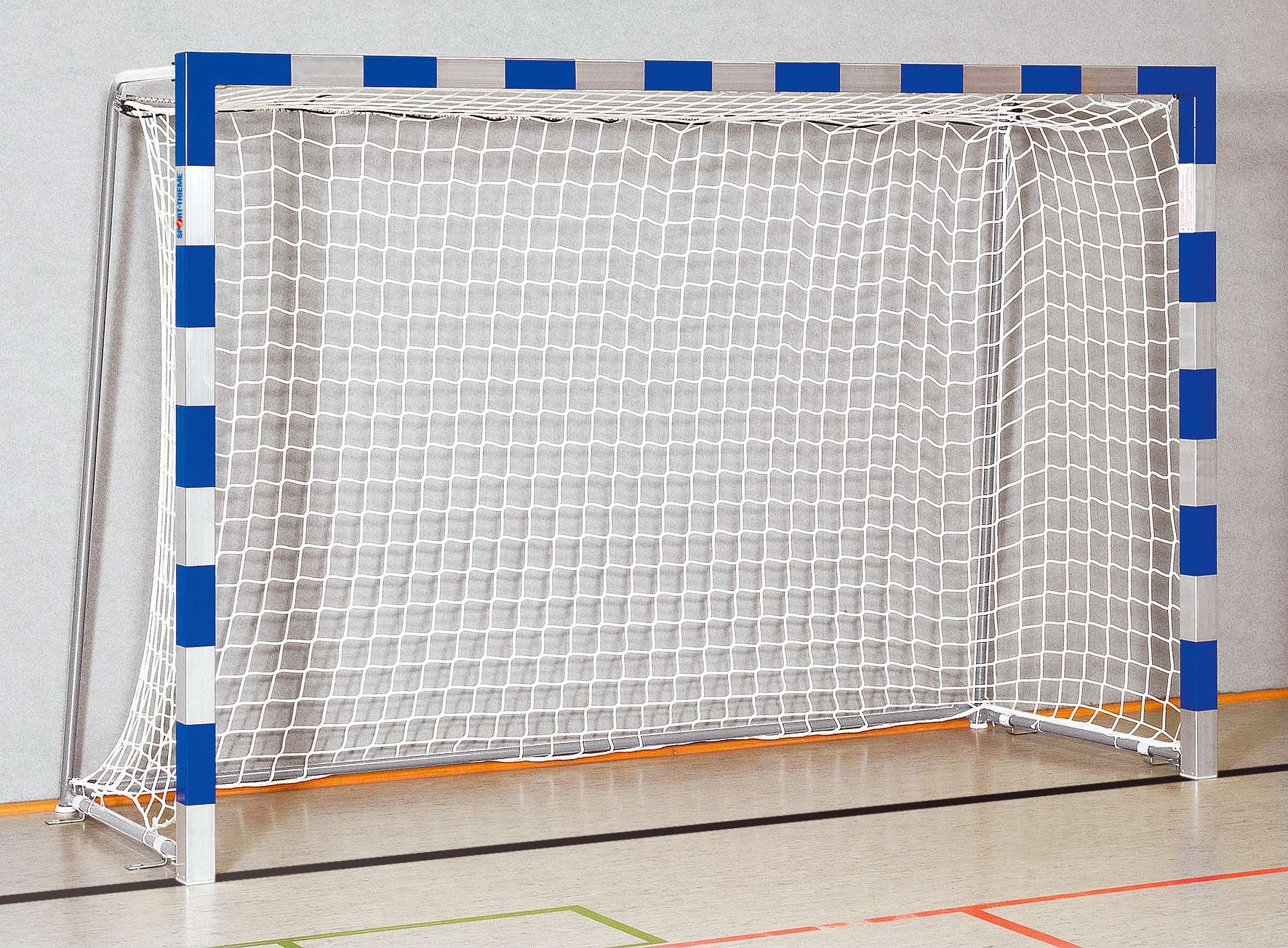 Sport-Thieme Handballtor in Bodenhülsen stehend mit anklappbaren Netzbügeln, 3x2 m, Blau-Silber, Verschweißte Eckverbindungen Unkategorisiert online kaufen