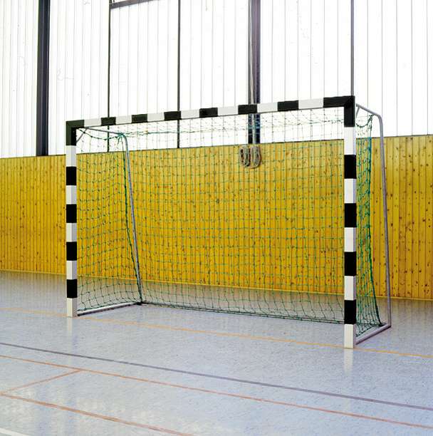 Sport-Thieme Handballtor in Bodenhülsen stehend mit anklappbaren Netzbügeln, 3x2 m, Schwarz-Silber, Verschraubte Eckverbindungen Unkategorisiert online kaufen