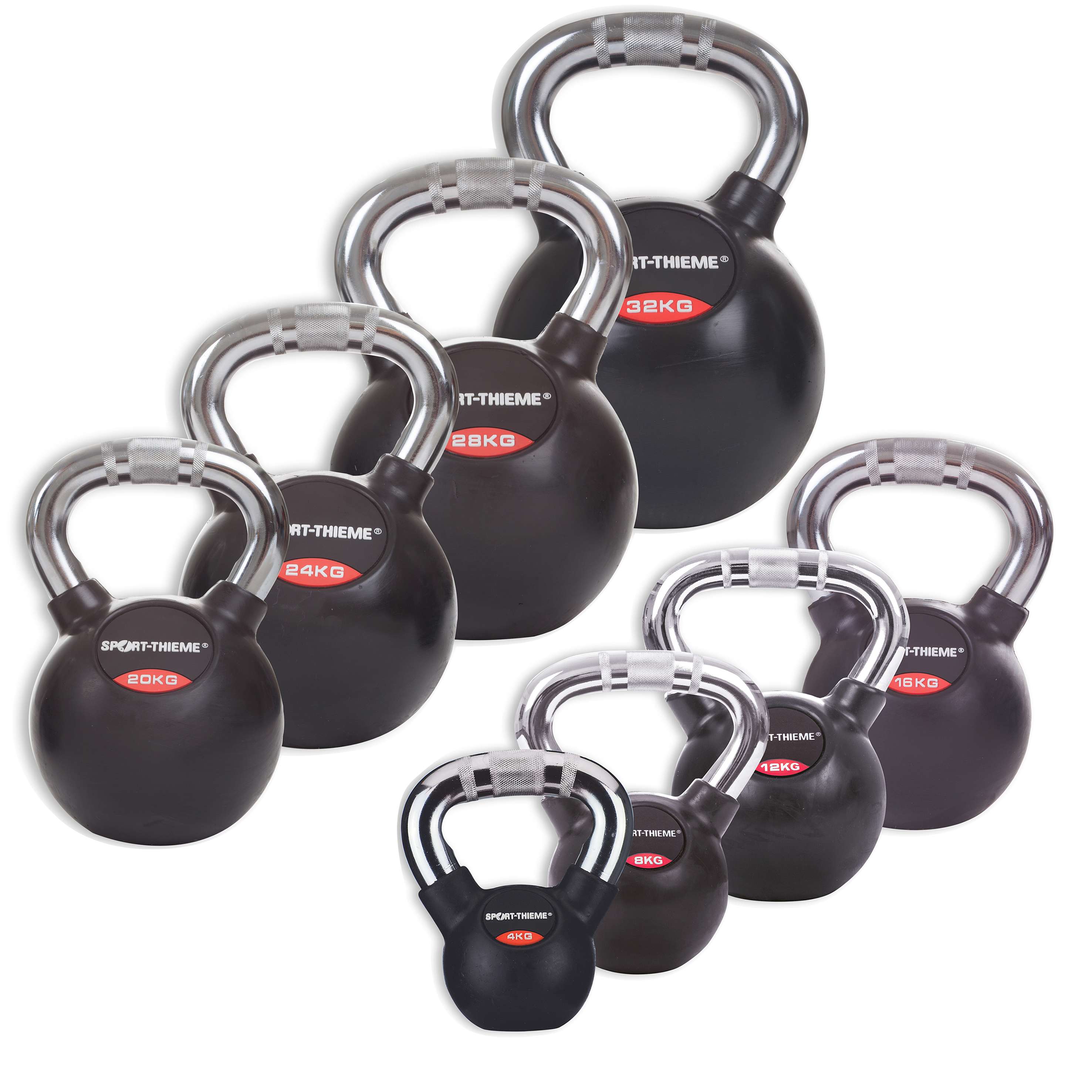 "Sport-Thieme Kettlebell-Set ""Gummiert mit Chrom-Griff"", Komplett" Unkategorisiert online kaufen