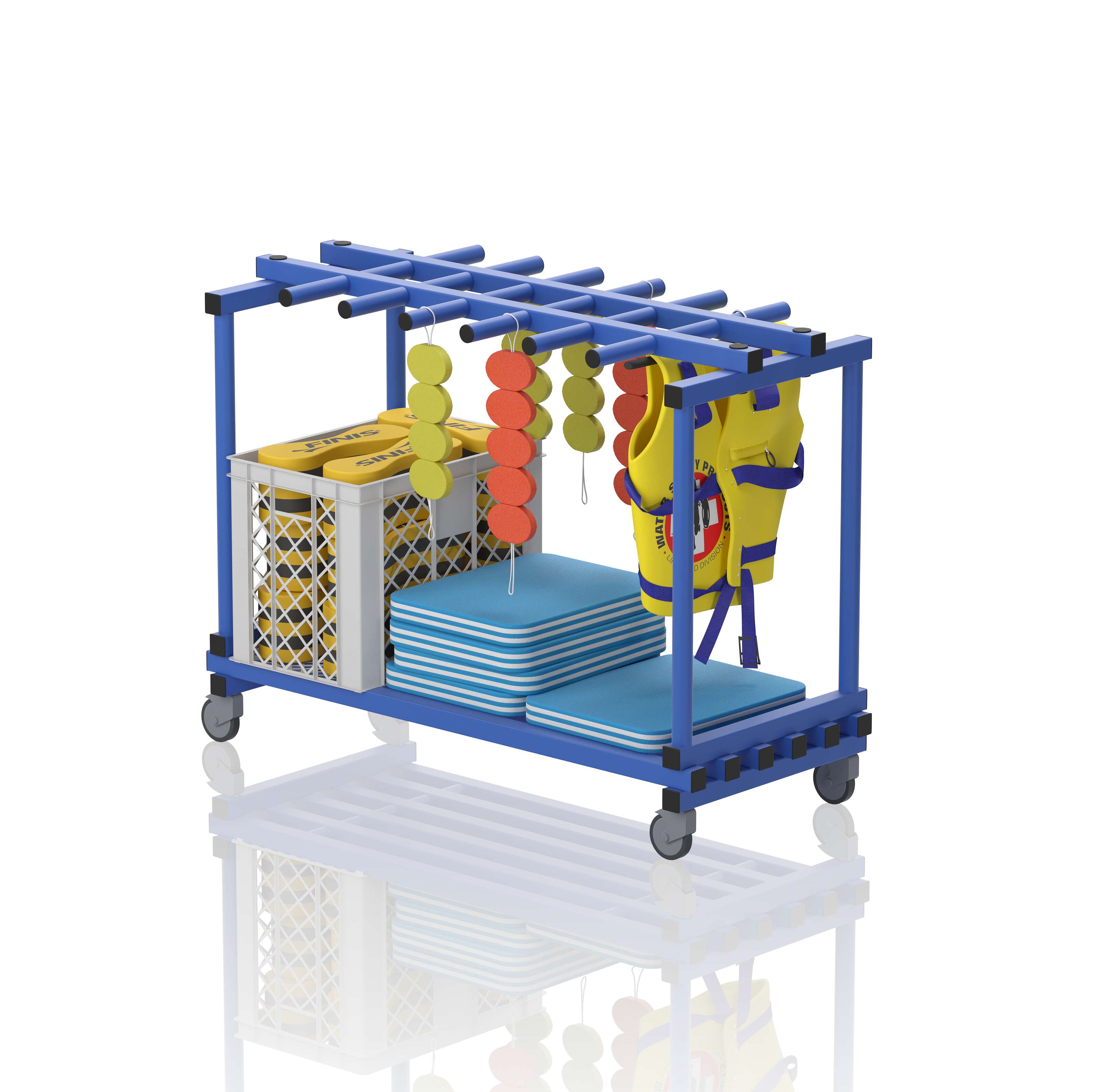 Sport-Thieme Regalwagen "Kombi flach" by Vendiplas, Blau Unkategorisiert online kaufen