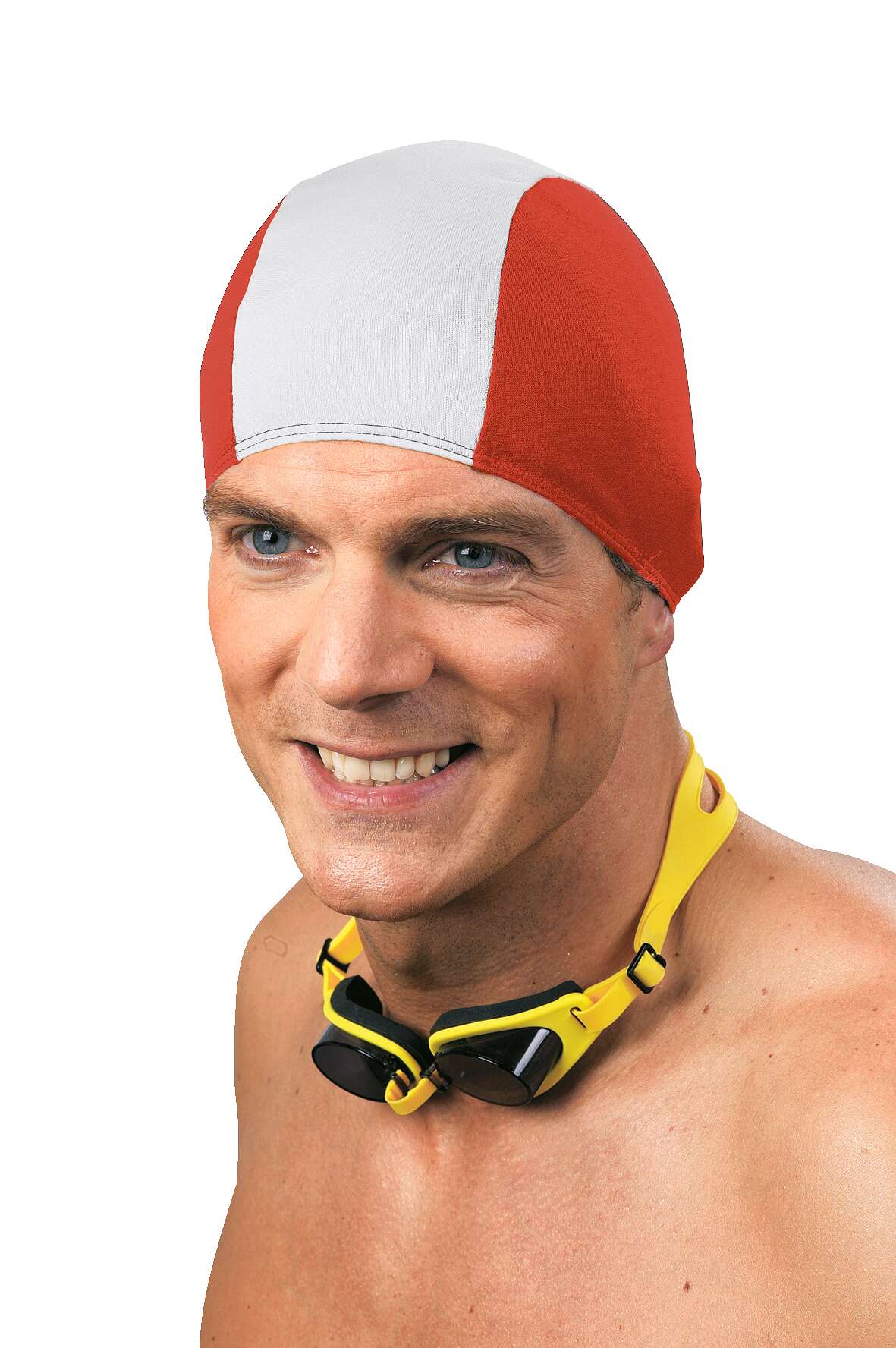 Sport-Thieme Schwimmkappen-Set "Textil", Rot-Weiß, Erwachsene Unkategorisiert online kaufen