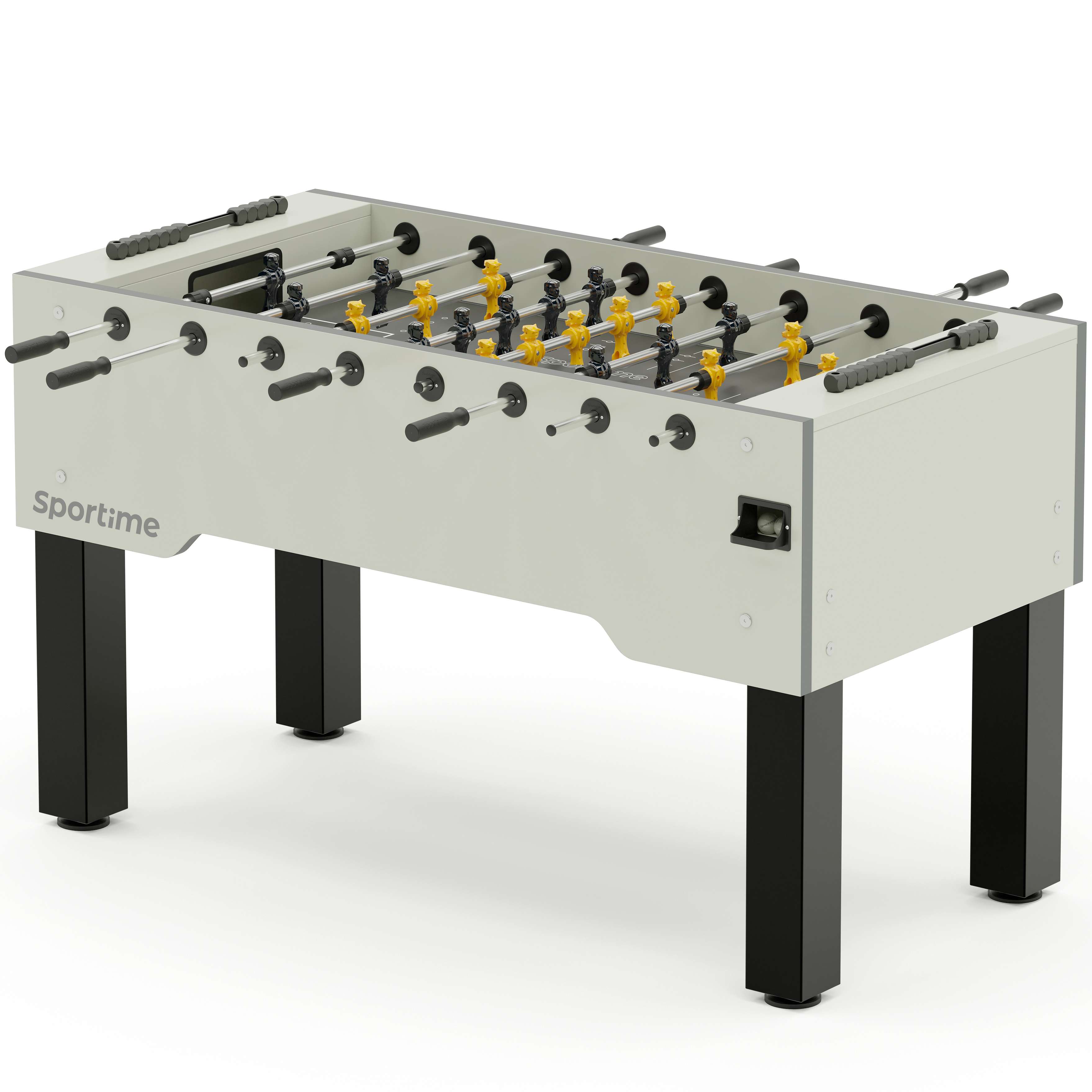 "Sportime Tischkicker ""Match"", Black Guardian vs. Yellow Dragon, Weiß, Spielfeld Grau" Unkategorisiert online kaufen