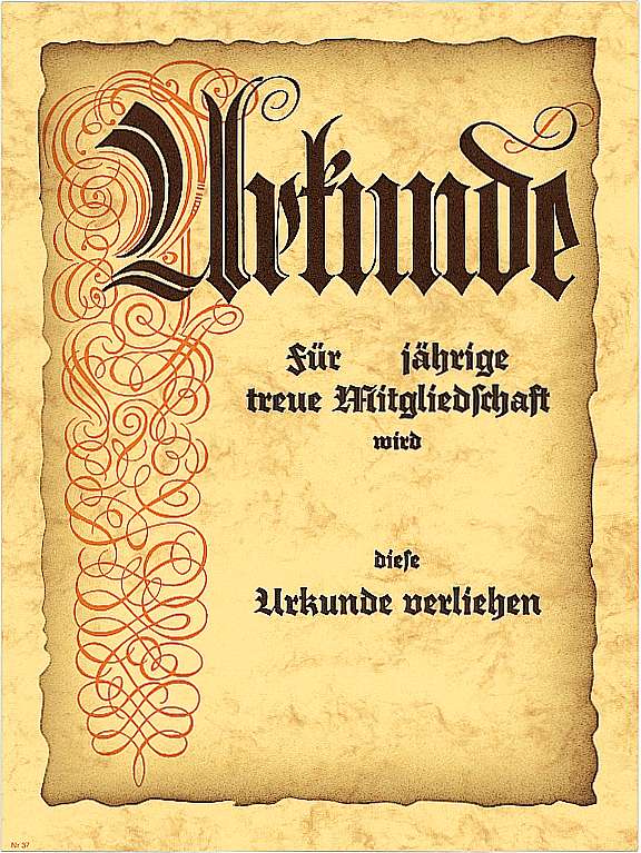 Urkunde "Jubiläum/Mitgliedschaft", 24x32 cm. 300 g/m². mit Text Unkategorisiert online kaufen
