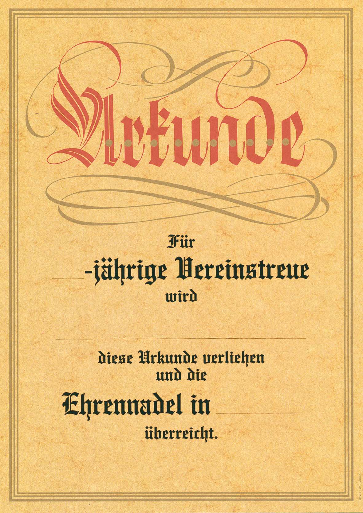 "Urkunde ""Jubiläum/Vereinstreue""" Unkategorisiert online kaufen