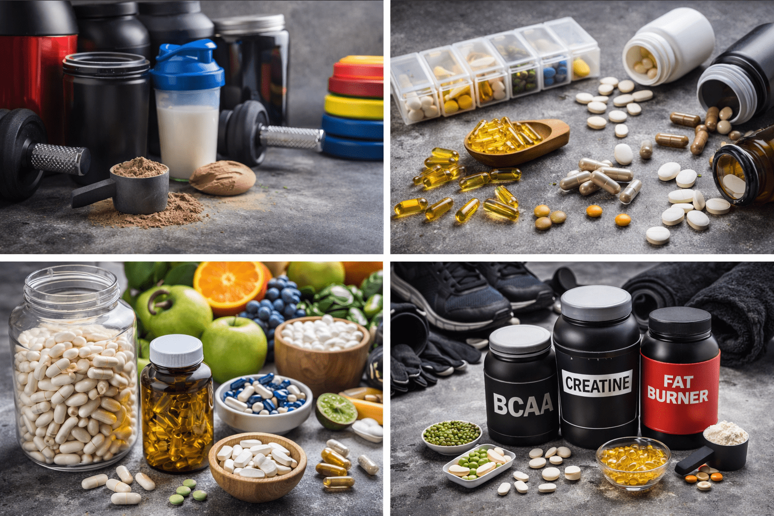 Auswahl an Supplements – Sinnvolle Unterstützung für deine Fitnessziele