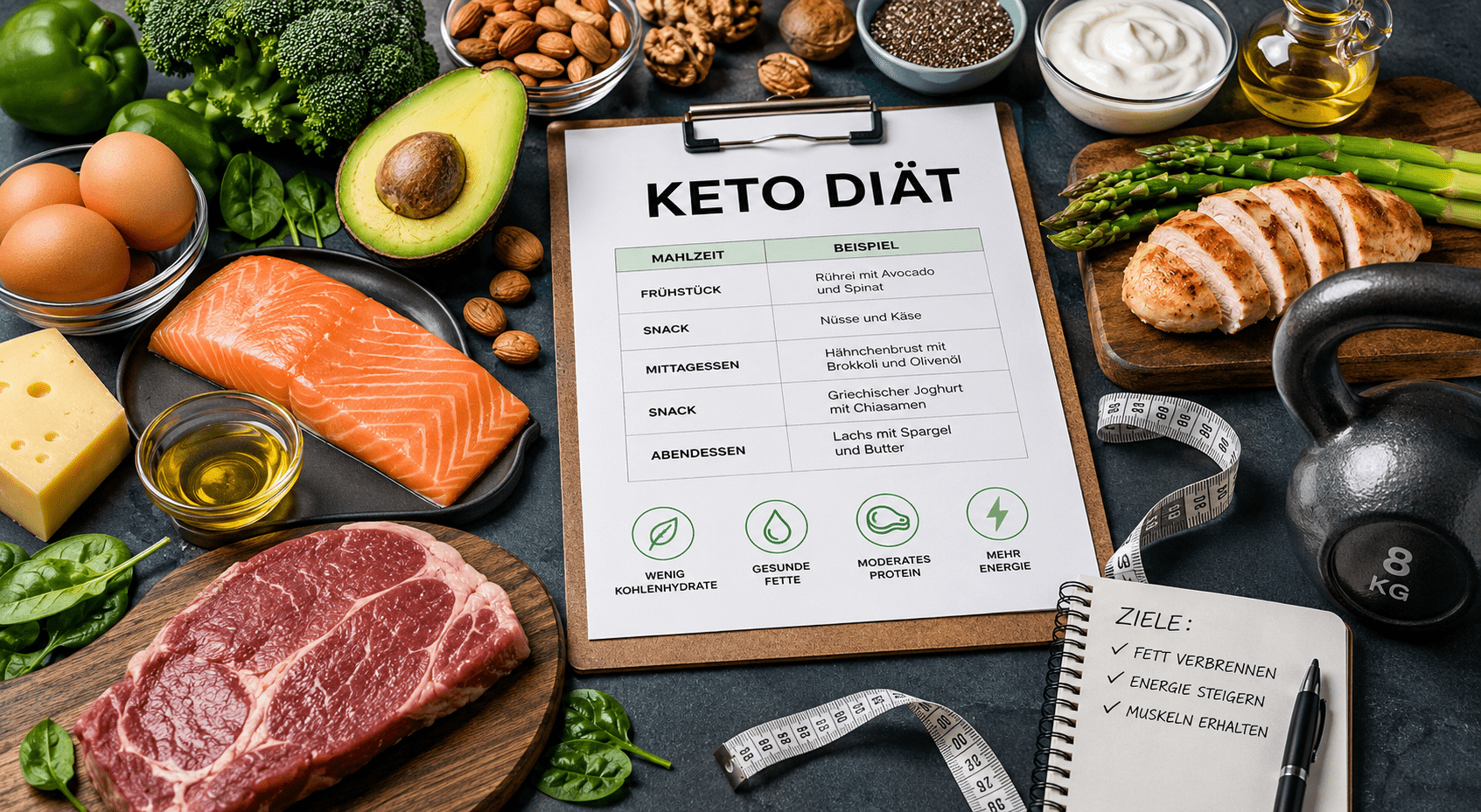 Keto-Diät für Sportler und Fitnessfans – Mit der ketogenen Ernährung effektiv Fett verlieren und Leistung erhalten